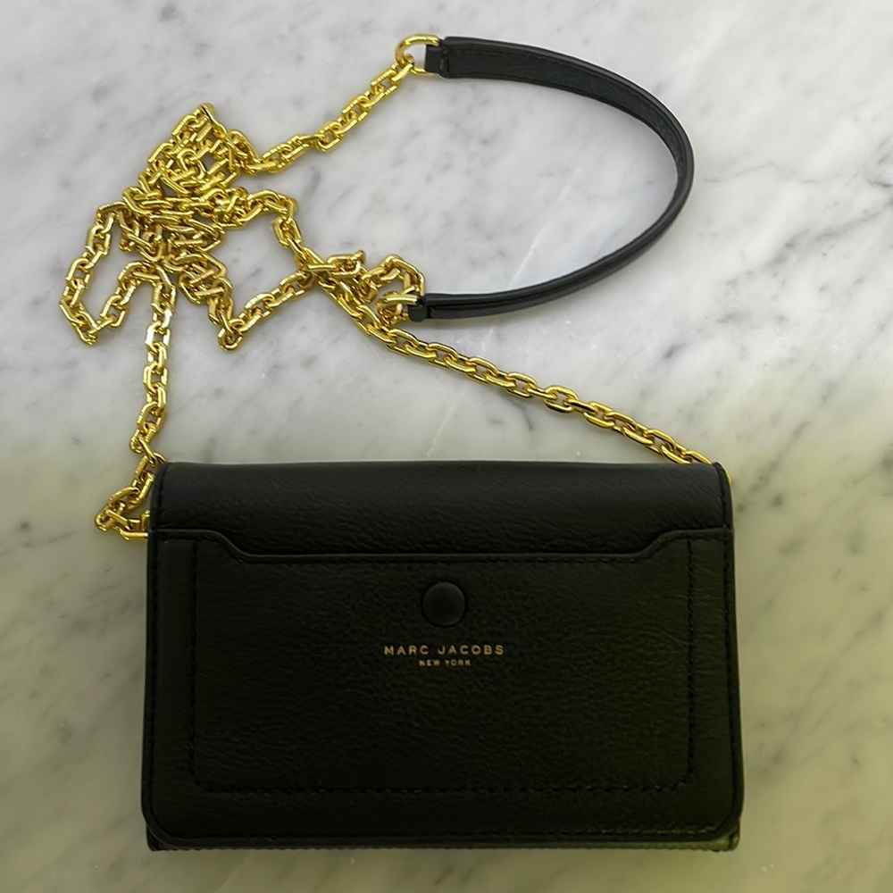 Marc Jacobs black clutch.